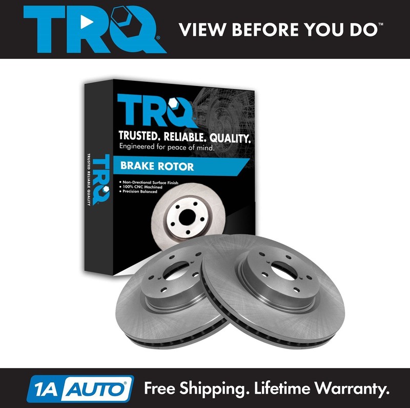 TRQ Front Disc Brake Rotor Pair Set for Subaru Legacy Outback WRX Tribeca