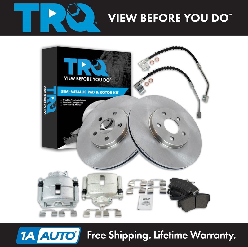 TRQ Front Brake Pad & Rotor Kit Semi-Metallic For 2001-2009 Chrysler PT Cruiser