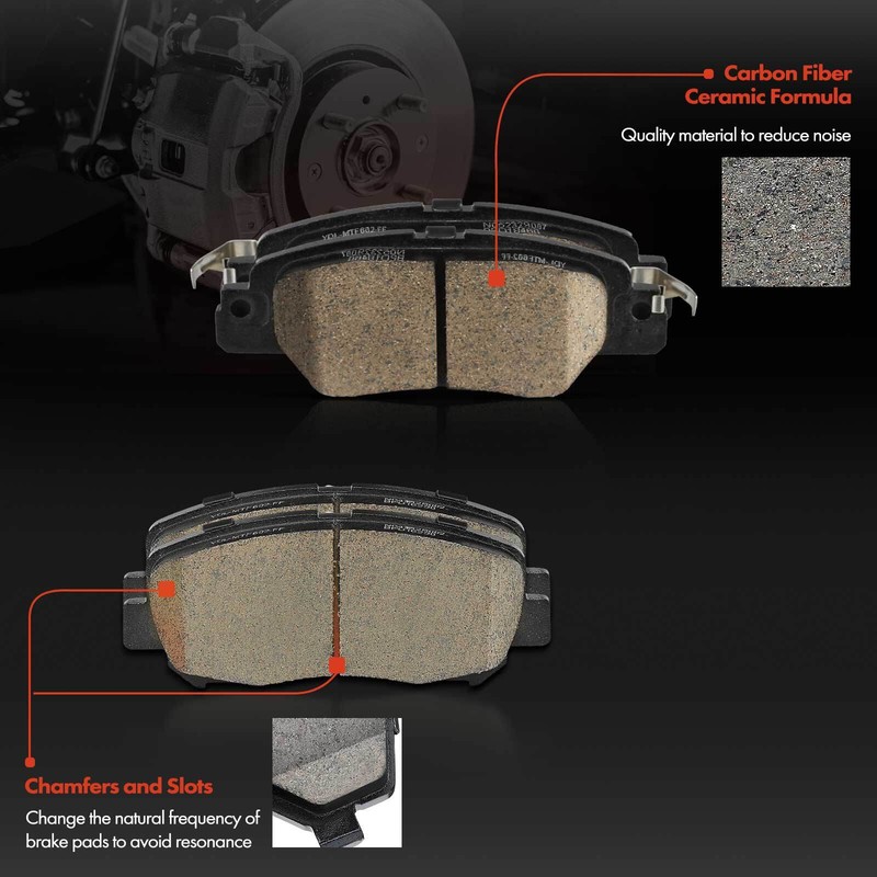 12x Front & Rear Drilled Brake Rotors & Ceramic Brake Pads for Mazda CX-5 16-19 gallery