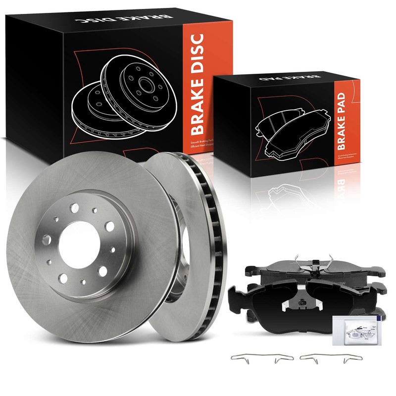 6Pcs Disc Rotors Ceramic Brake Pad for Volvo 850 94-97 C70 98-04 S70 V70 Front