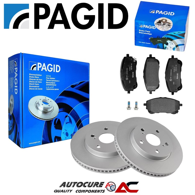 FOR TOYOTA COROLLA EXCEL MK12 C1H ZWE211 PAGID VENTED FRONT BRAKE DISCS & PADS