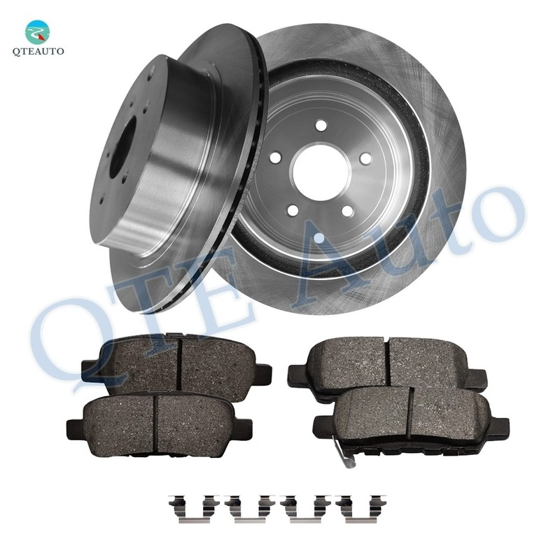6 Rear 308mm Brake Disc Rotors-Ceramic Brake Pad Kit For 2003-2008 Infiniti FX45