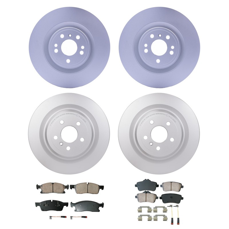 Hella Front Rear Rotor Akebono Euro Ceramic Brake Pad Kit for X166 GL350 GLS450