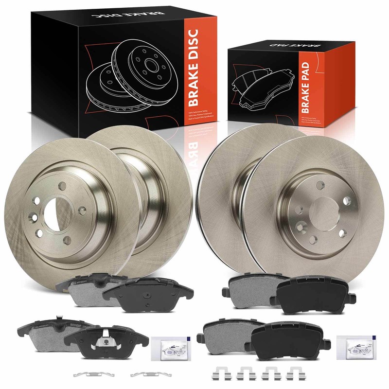 12x Front & Rear Disc Brake Rotors & Brake Pad for Land Rover Range Rover Evoque