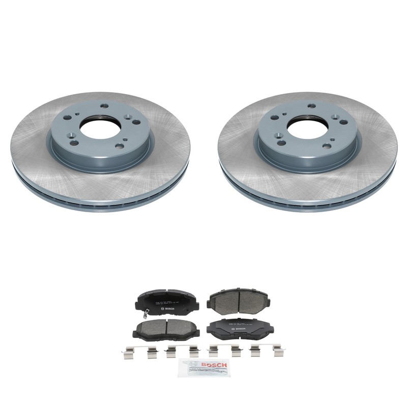 DuraGo Front Rotor Bosch QuietCast Ceramic Brake Pad Kit For Accord CR-Z ILX FWD