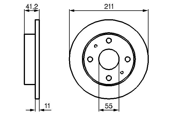 2x Brake Discs Pair Solid fits DAIHATSU TREVIS 1.0 Front 06 to 11 EJ-VE 211mm gallery