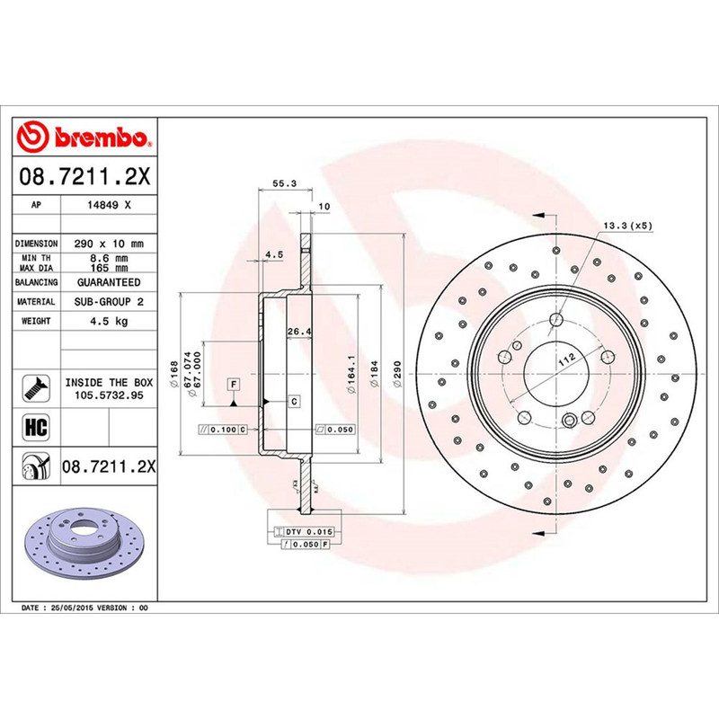 Front Rear Disc Brake Rotors Brake Pads for 2003-2005 Mercedes-Benz C240 gallery