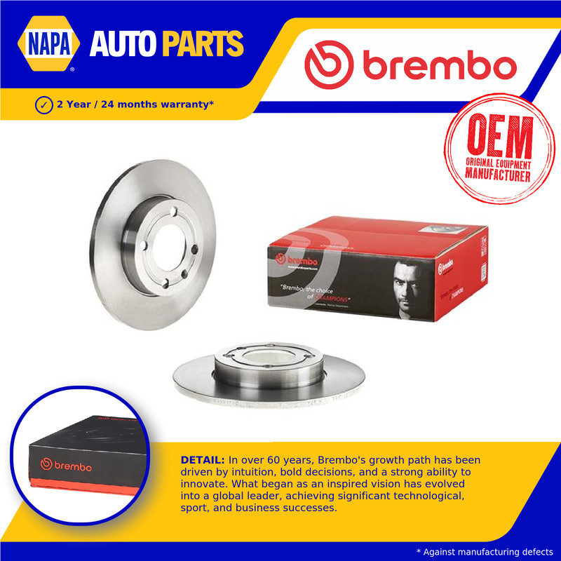 2x Brake Discs Pair Solid 239mm 08.6785.10 Brembo Set 65508030005 6N0615301 New