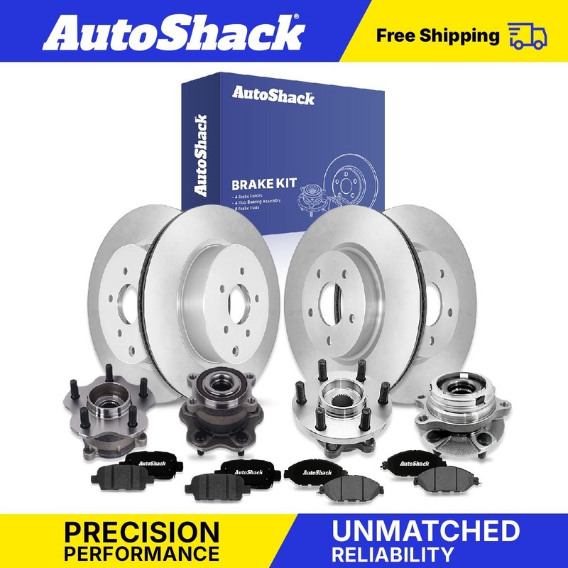 Front Rear Brake Rotors Pads Wheel Hub Kit for Nissan, Pathfinder 2016