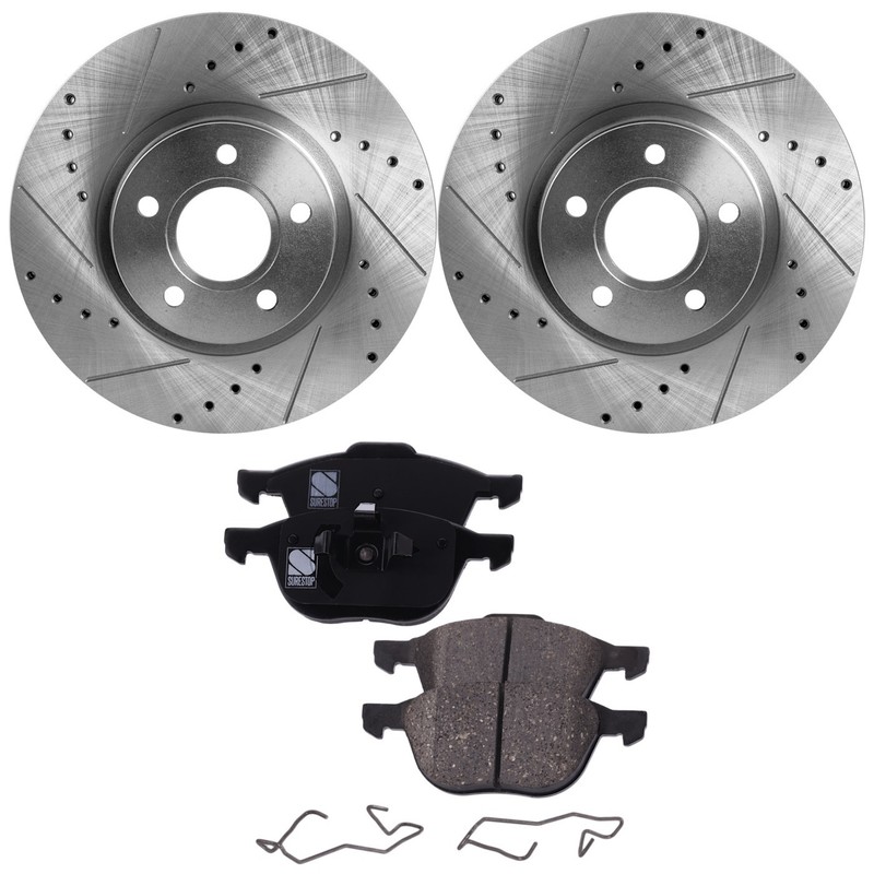 Front Brake Disc Rotors and Pads Kit for Ford Escape C-Max Volvo C30 C70 S40 V50