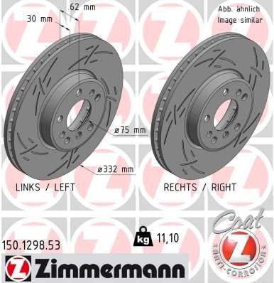 Zimmermann 150.1298.53 Brake Disc for BMW