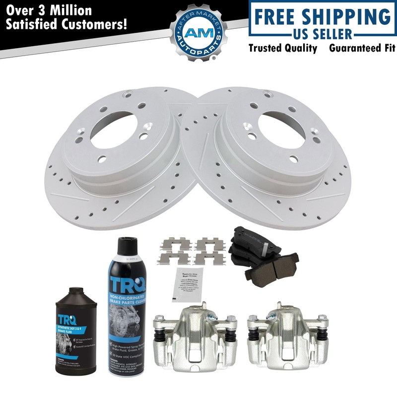 Rear Brake Pad & Rotor Kit Fits 06 Hyundai Sonata