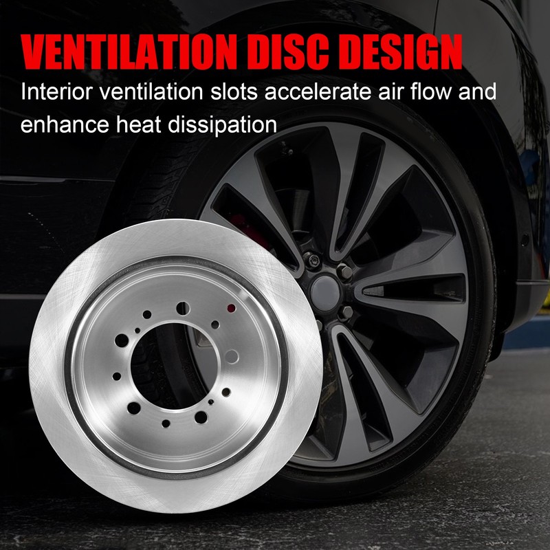 For Land Cruiser Tundra Sequoia LX570 Rear Brake Disc Rotors Ceramic Brake Pads gallery