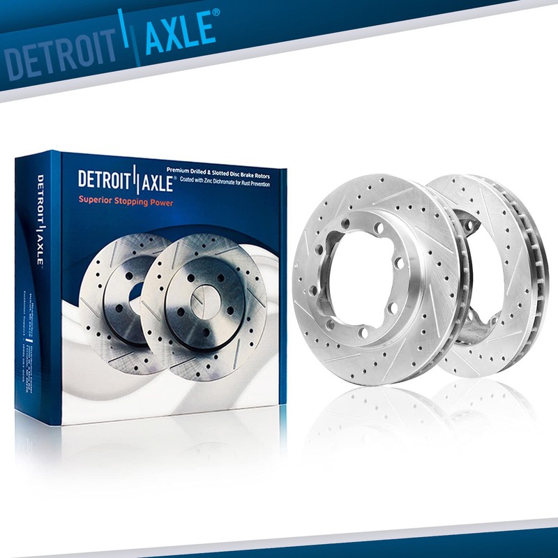 318mm 8-Lugs Front Drilled Brake Rotors for Dodge Ram 2500 3500 Chevy GMC K3500