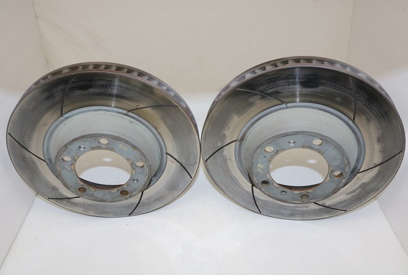 2007-2013 Porsche 911 Sebro Front Slotted Rotor Pair 909355C/909356C gallery
