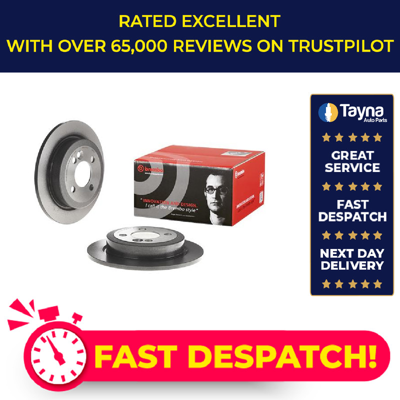 2x Brake Discs Pair Solid Rear 259mm 08.9163.21 Brembo Set 34216774987 Quality