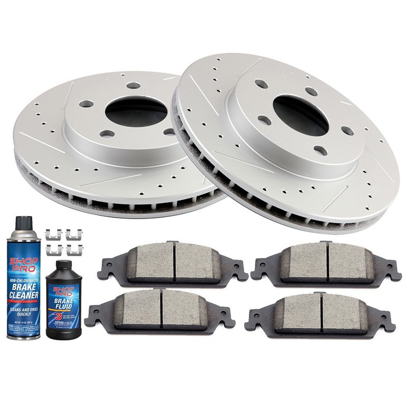 Front Brake Rotors And Ceramic Pads For Chevrolet Malibu Oldsmobile Pontiac