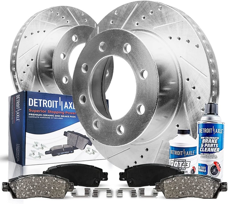 8-Lug Rear Brake Pads Rotors for 2003-2020 GMC Savana 3500