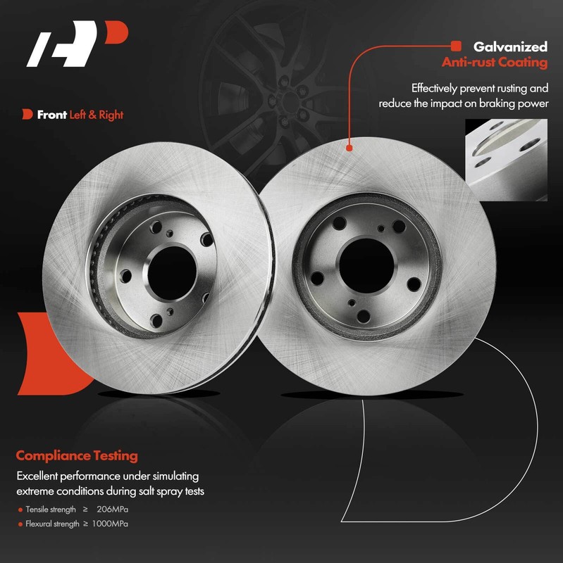 A-Premium Front Side Disc Brake Rotor & Ceramic Padss for Toyota Tacoma 5 Lugs gallery