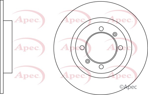 2x Apec Red Rear Brake Discs 280mm Fits Proton Gen 2 Persona PW823053