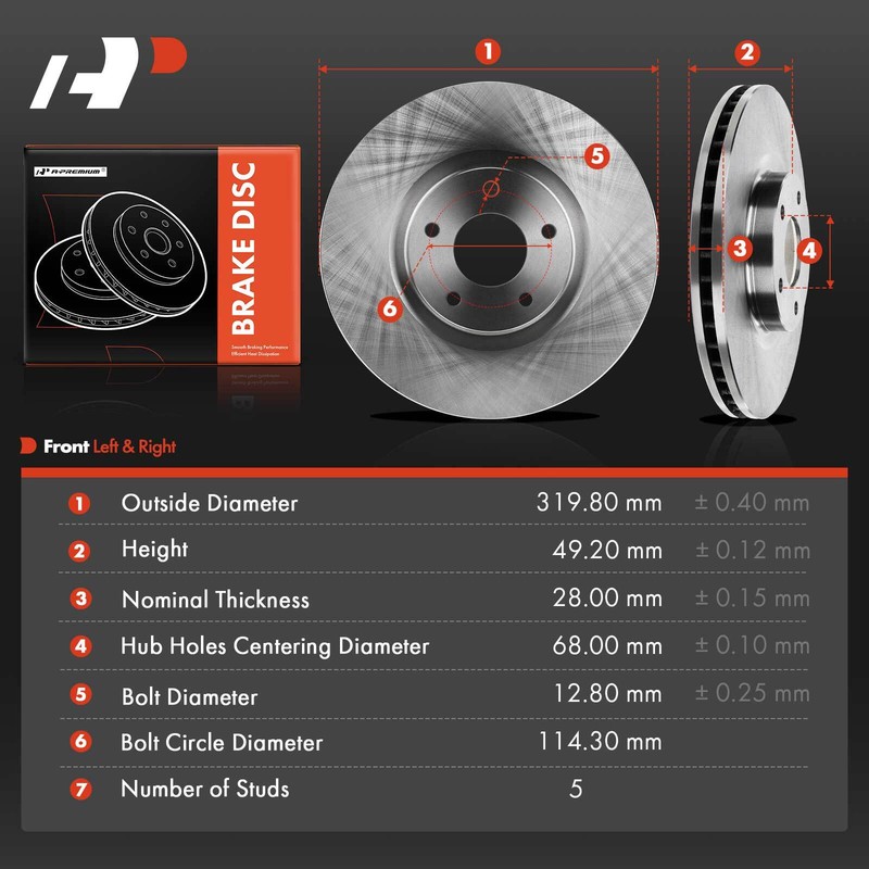 4x Front and Rear Disc Brake Rotors for Nissan Maxima 2009 2010 2011 2012-2022 gallery