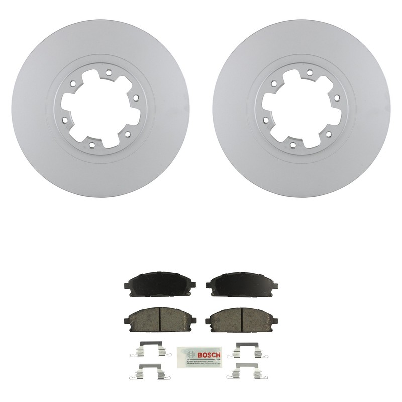 Bosch Front Quietcast Rotors Blue Ceramic Disc Brake Pad Kit For Pathfinder