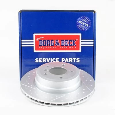 Borg & Beck BBD6276S Rear Brake Disc 324mm Slotted Perforated Fits Bmw 1 Series