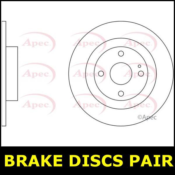 Brake Discs Pair Rear FOR MAZDA 323 1.6 1.9 2.0 98->04 CHOICE2/2 Apec gallery