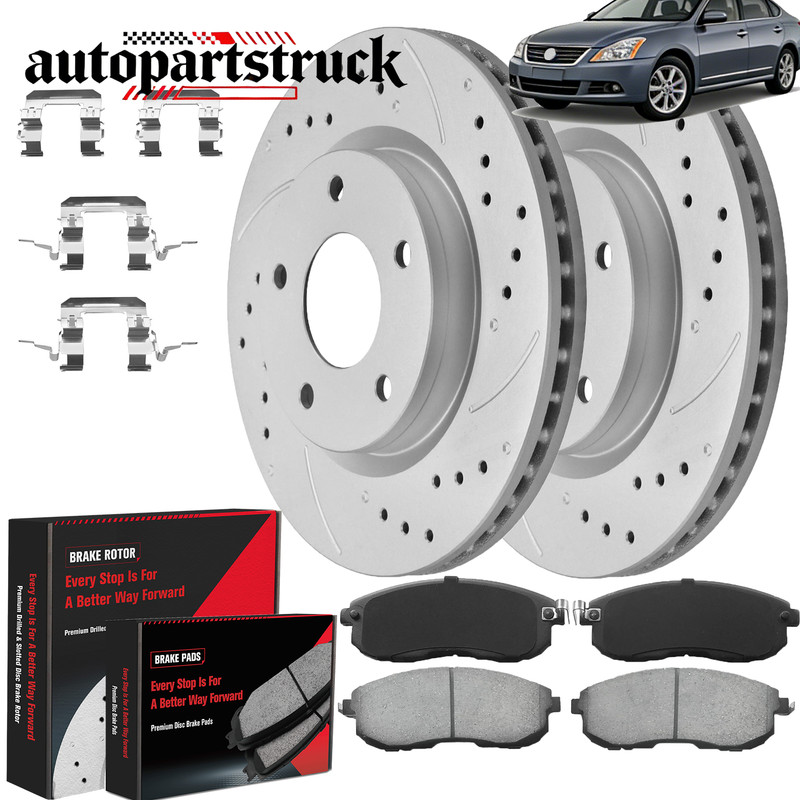 280mm Front Disc Rotors Ceramic Brake Pads for Nissan Sentra 2013-2018 2019