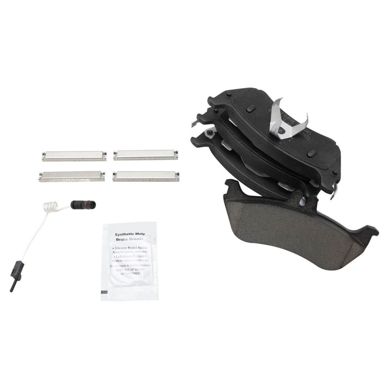 Front & Rear Ceramic Brake Pad & Performance Drilled Slotted Rotor Kit gallery