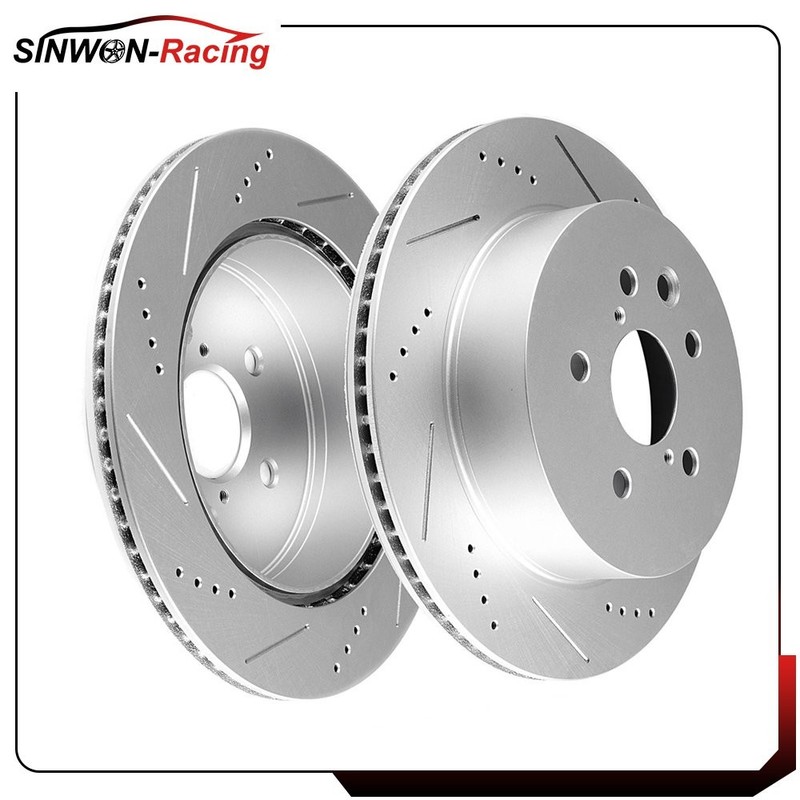 Front Brake Rotors Drilled & Slotted For 2013-2017 Ford Escape SE 2.0L