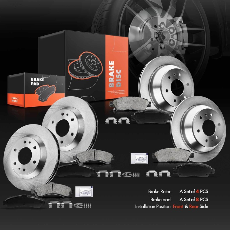 Front & Rear Disc Brake Rotor & Ceramic Brake Pads for Chevrolet GMC Oldsmobile gallery