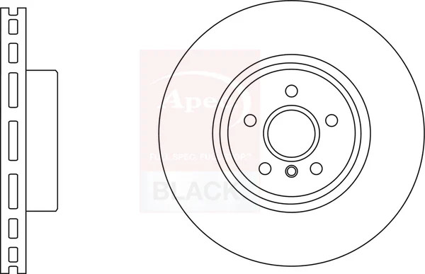 Brake Disc Single Vented Front Right 374mm DSK3256B Apec 34116783778 34116789544
