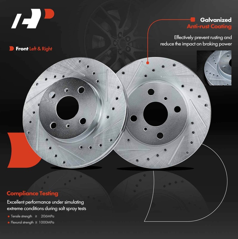 Rear Drilled Brake Rotors & Brake Pad for Benz W203 C230 W210 E320 R171 SLK300 gallery