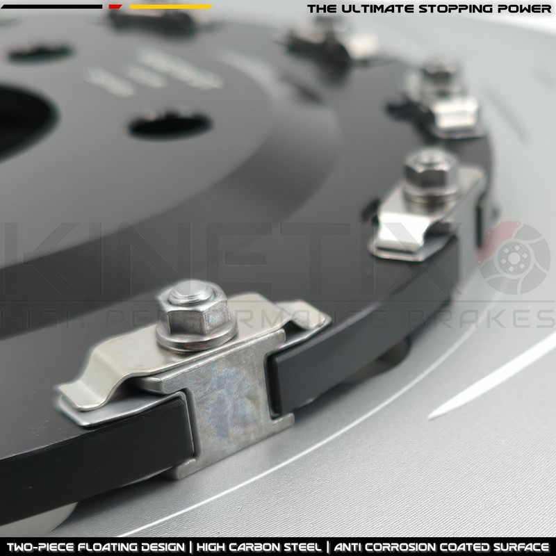 FOR AUDI RS6 C7 RS7 4G TWO PIECE FLOATING FRONT BRAKE DISCS BREMBO PADS 390mm gallery