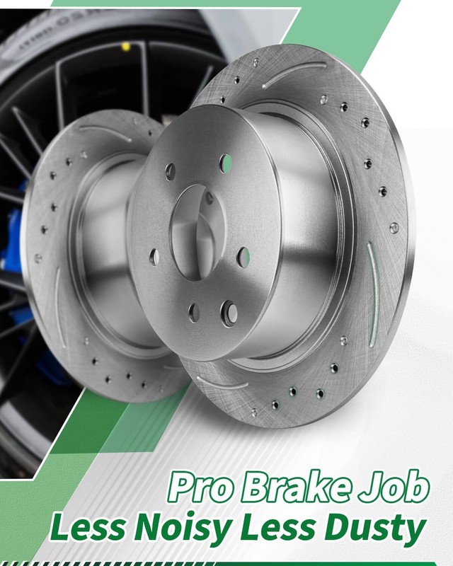 8pc Front Rear Drilled Disc Rotors Brake Pads for 300 Charger Challenger Magnum gallery