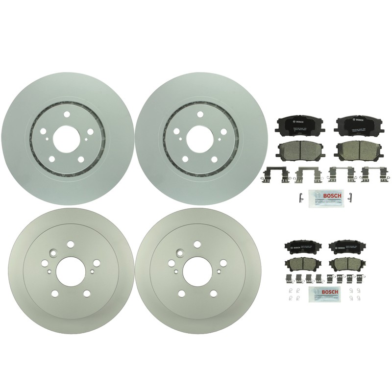 Bosch Front 318mm & Rear 288mm Brake Kit Disc Rotors Ceramic Pads For RX350 Base