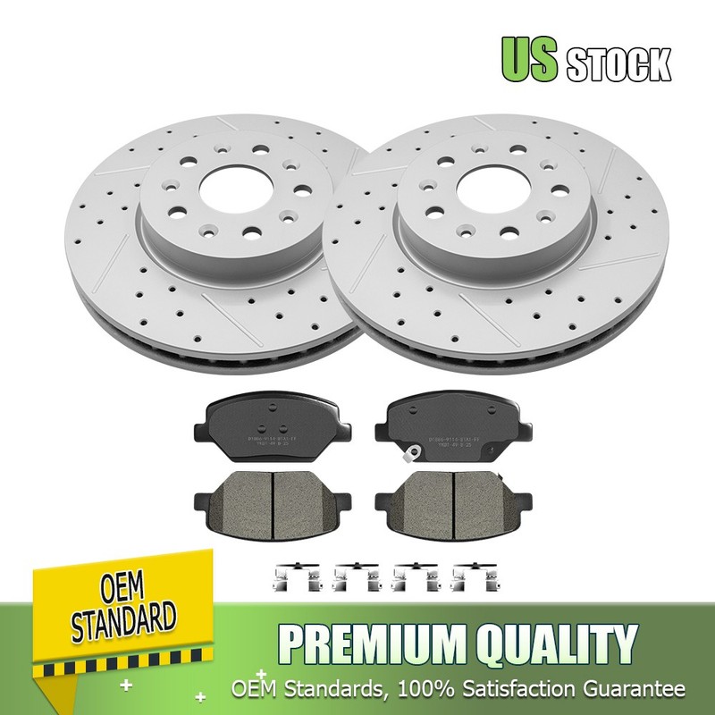 6PCS Front Disc Brake Rotors Pads for 2016 2017 2018 Chevrolet Camaro 2.0L 3.6L
