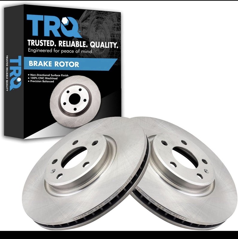 TRQ Front Brake Rotors Set Vented Compatible with 2012-2016 Audi A4 A4 Quattro