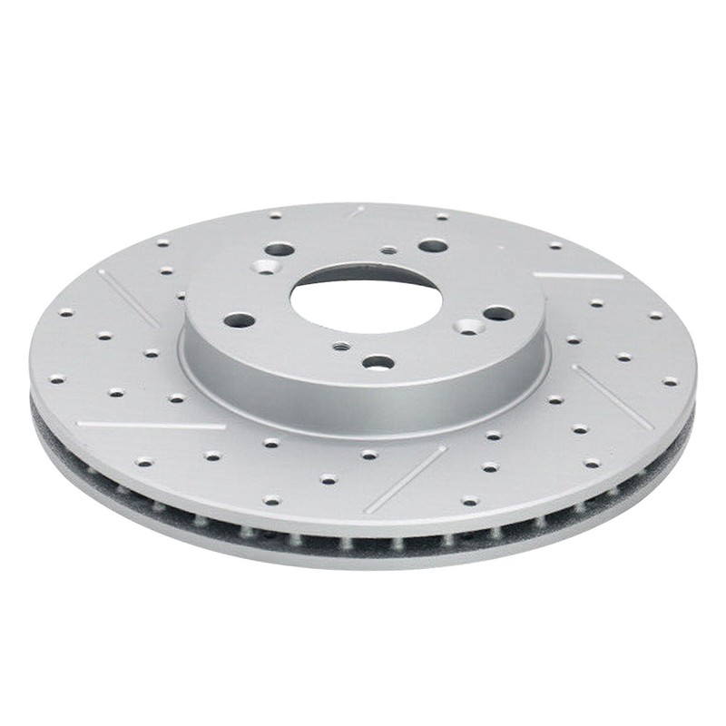 12.28 inch (312mm) Front Drilled and Slotted Disc Brake Rotors for Acura ILX RDX gallery