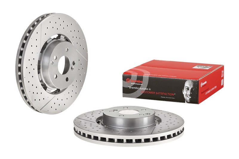 Brembo Front Drilled Slotted 360mm Brake Disc Rotor For R190 X290 W204 C218 W212