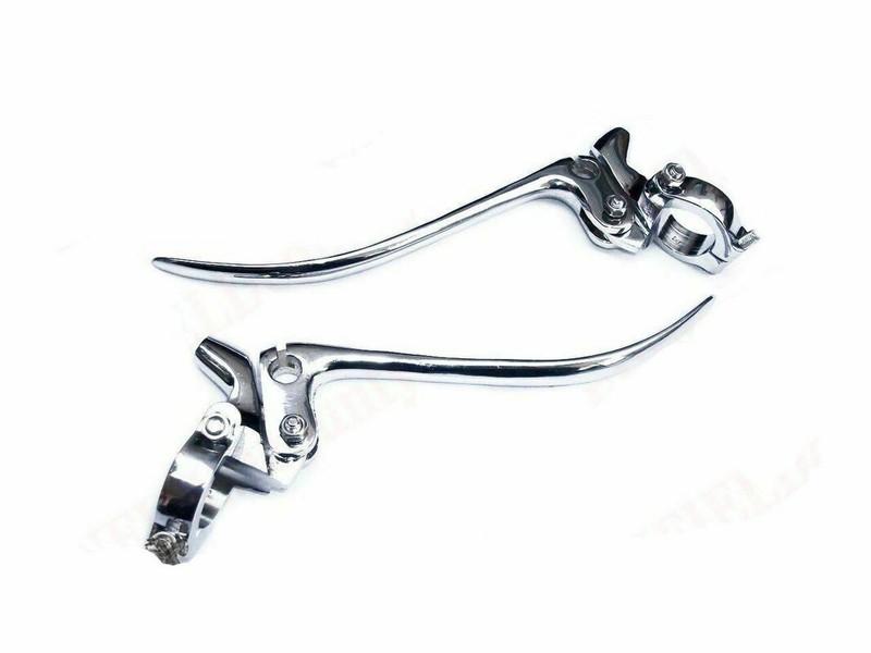 Brake & Clutch Lever Set 7/8 Inch Chrome Plated Brass BSA Triumph Ariel