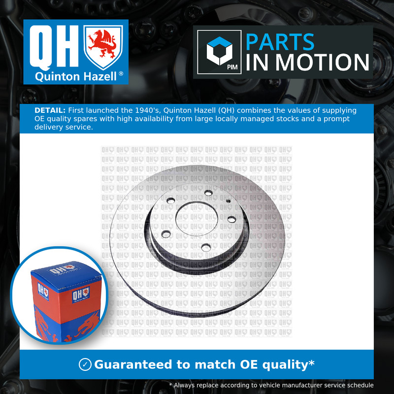 2x Brake Discs Pair Vented Front 297mm BDC6187 Quinton Hazell Set KD4533251 New