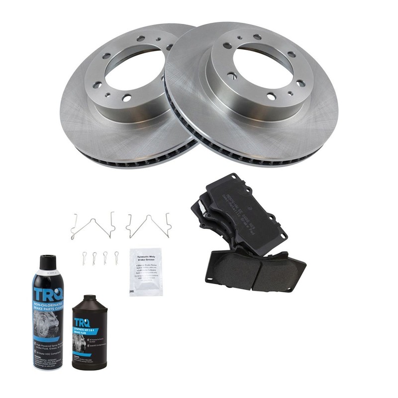 TRQ Front Premium Metallic Brake Pad Rotor Kit w/Chemicals for Toyota Truck SUV gallery