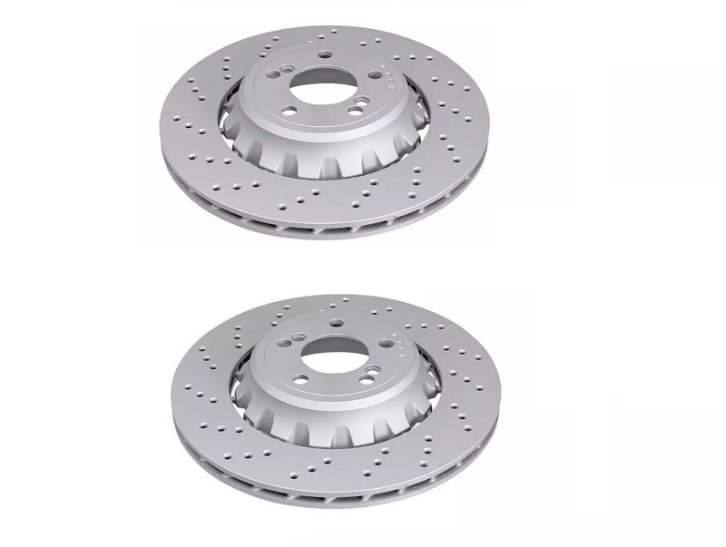 FOR BMW M2 F87 M3 F80 M4 F82 F83 REAR DRILLED BRAKE DISCS + BREMBO BRAKE PADS gallery