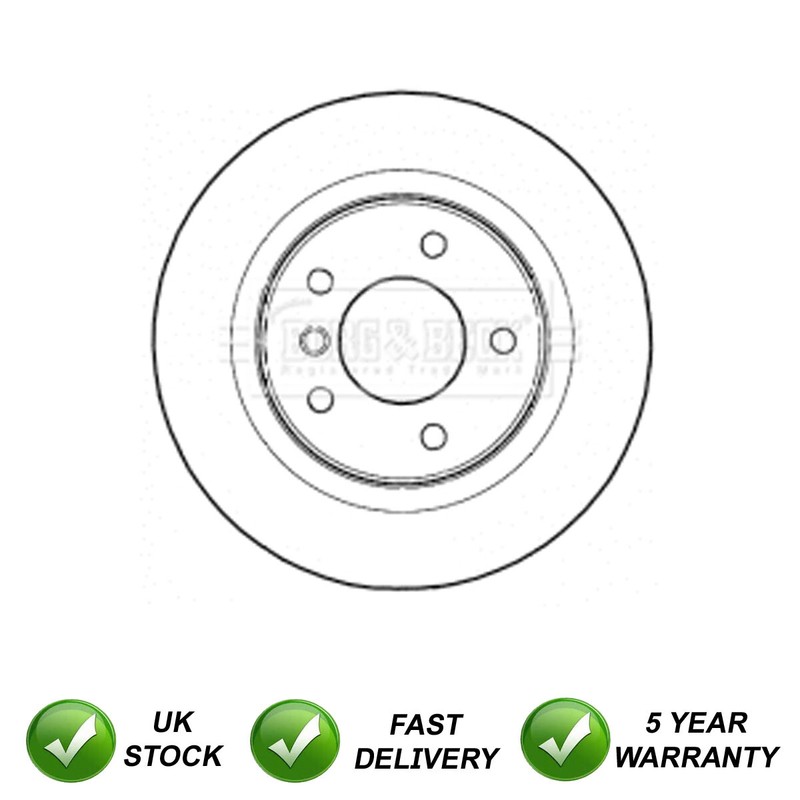 1x Brake Disc Rear SJR Fits BMW 3 Series 1 1.6 1.8 2.0 D 34214031275