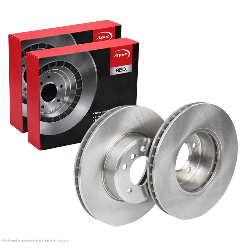 2X APEC Front Brake Discs for BMW 5 Touring 2004-10 324mm Vented DSK2392