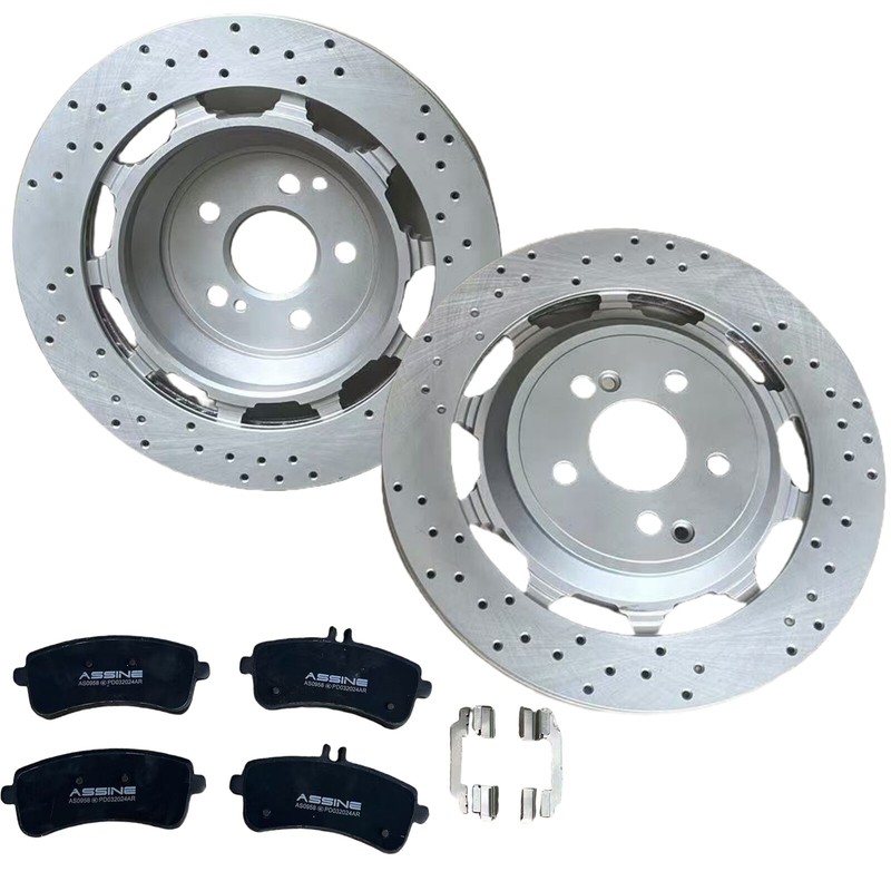 NEW Rear Brake Pads & Rotors Kit Fits For Benz W222 S450 S63 S65 AMG 2014-2020