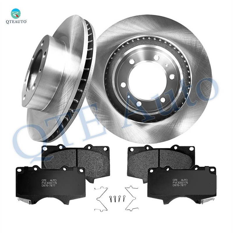 6 Front 319mm Brake Rotors-Ceramic Brake Pad Kit For 2007-2014 Toyota FJ Cruiser