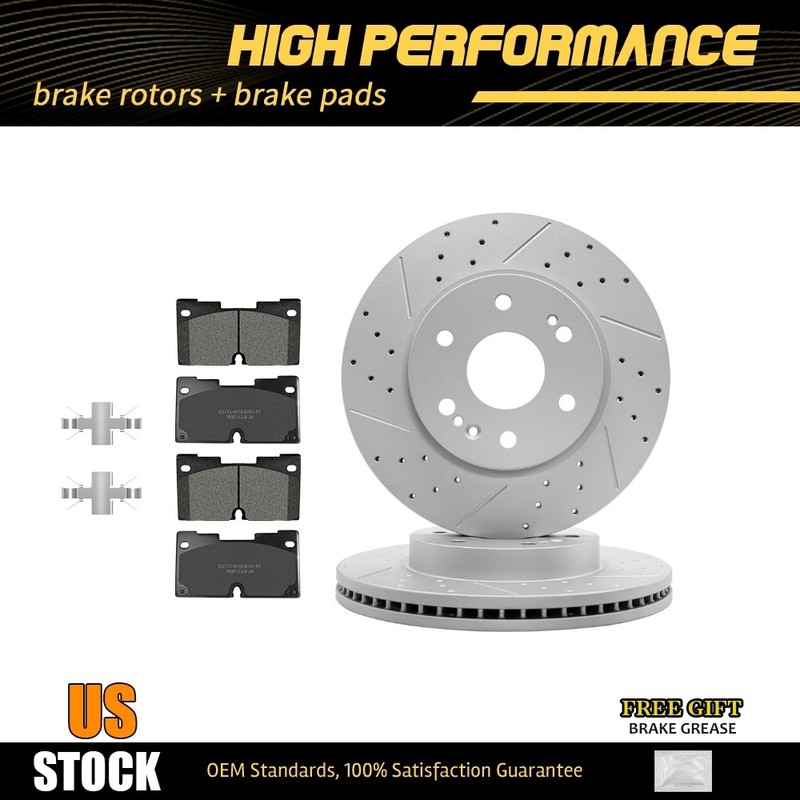343mm Front Disc Brake Rotors Ceramic Pads For Escalade Silverado Sierra 1500